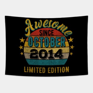 7 Year Old 7th Birthday Design for October 2014 born Limited Edition Legend BDay Gift Tapestry