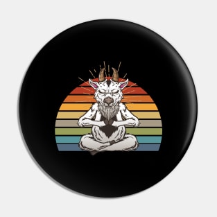 Namaste Yoga Meditation Goat Pin