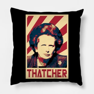 Margaret Thatcher Retro Propaganda Pillow