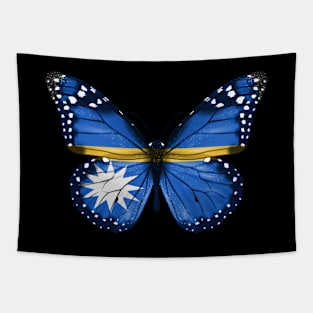 Nauruan Flag  Butterfly - Gift for Nauruan From Nauru Tapestry