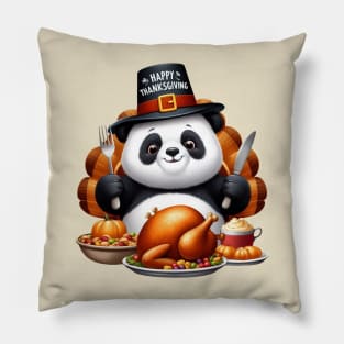 Thanksgiving Panda Pillow