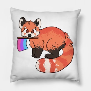 bisexual pride red panda Pillow