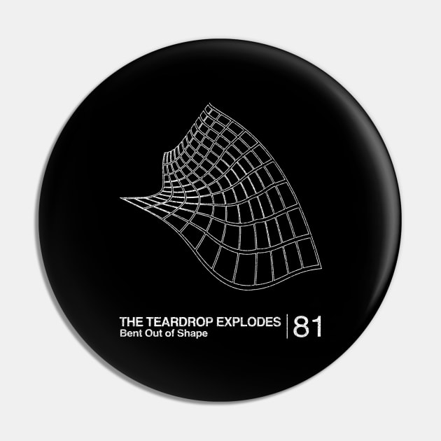 The Teardrop Explodes / Minimalist Graphic Artwork Design Pin by saudade