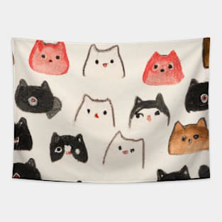 Cute Cat Pattern Tapestry