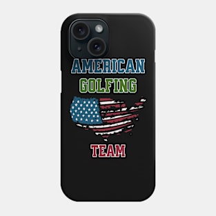 American Golfing. golfing, golf men, masters golf, golfer, golf women, birdie, golf hole, Phone Case