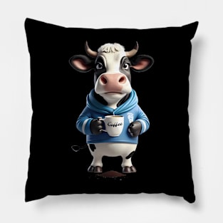 Cow Coffee Pillow