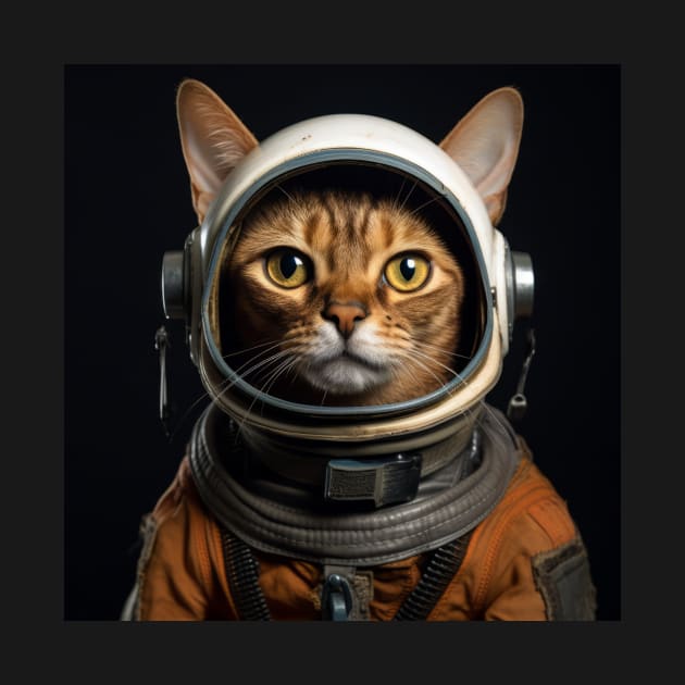 Astronaut Cat in Space - Abyssinian by Merchgard