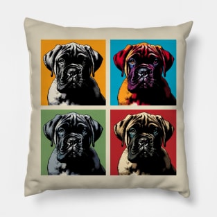 Pop Retro Bullmastiff Art  - Cute Puppy Pillow