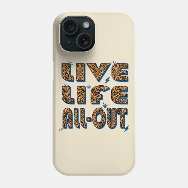 Birthday Gift Sagittarius Girl Fact in Leopard Print: Live Life All Out Phone Case by Quick Beach