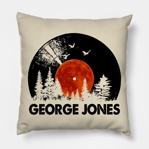 George Name Record Music Forest Gift Pillow by Mountain River Landscape