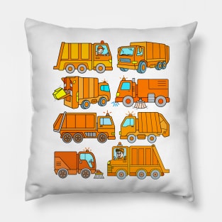 Trash Truck Design Boys Girls Men Women Pillow