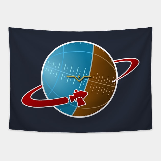 Spaceship! Version 2 Tapestry by jeffmcdowalldesign