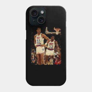 Kareem Abdul Jabbar #33 and Magic Johnson #32 Phone Case