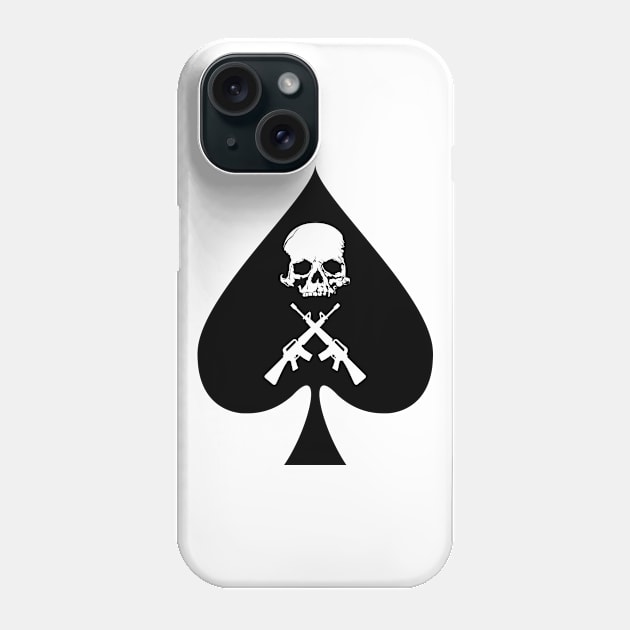 Ace of Spades Skull and Bones Phone Case by TONYSTUFF