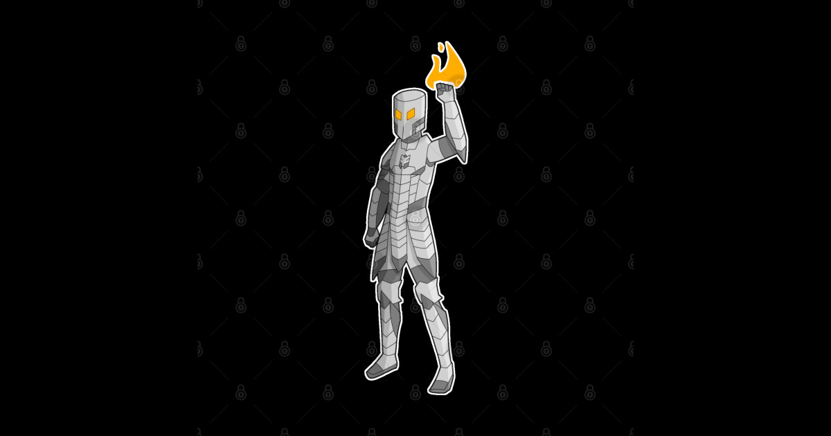 Fire knight Character TShirt TeePublic