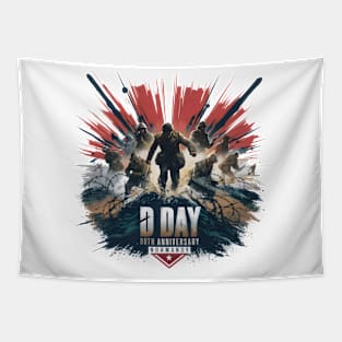 D Day 80th Anniversary Painting Splash Tapestry