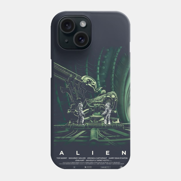 Alien space Jockey Phone Case by JennyPool