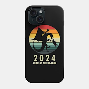 New Year 2024 Year Of The Dragon Retro Vintage New Year Phone Case