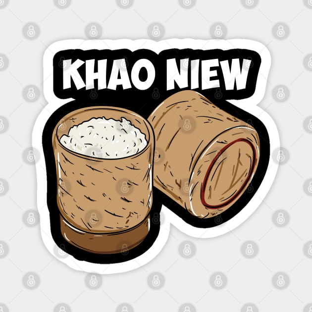 Khao Niew, Thai Food Rice, Laotian Magnet by maxdax