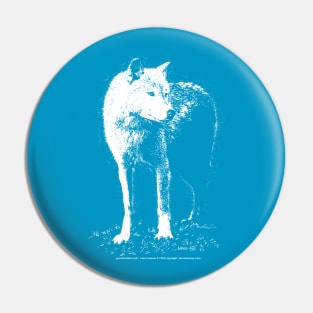 white wolf - grandmother wolf Pin