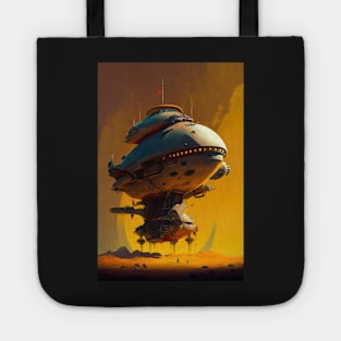 Retro Sci-Fi Spaceship Tote