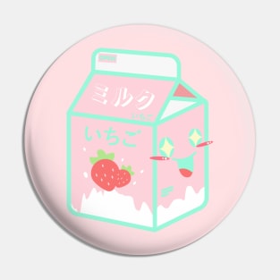 Kawaii Strawberry Milk Pin