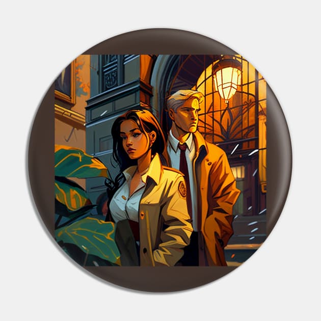 Broken Sword Digital Art Pin by Legendary T-Shirts