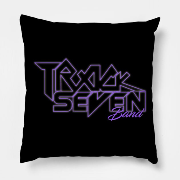 Purple See Through Track Seven Band Logo Pillow by TrackSevenBand