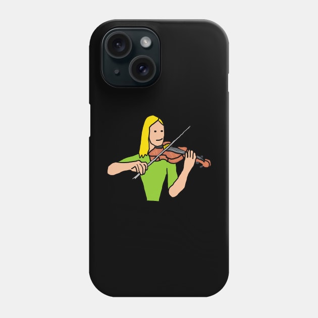 Violinist Playing Violin Phone Case by Mark Ewbie