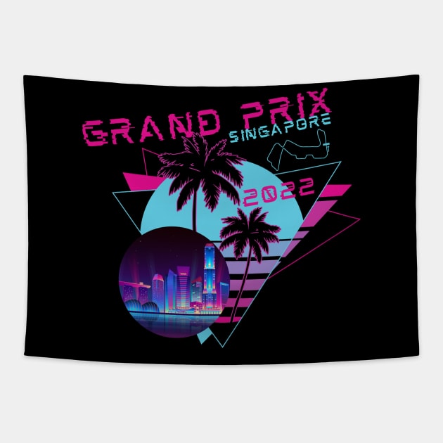 SINGAPORE GRAND PRIX Tapestry by Myartstor 