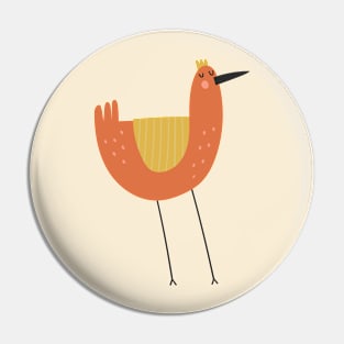 Orange Bird Pin