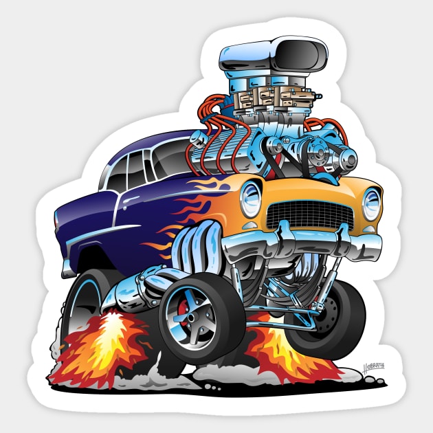 Monster Truck Cartoon Auto Car Bumper Sticker Decal