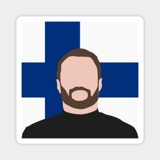 Valtteri Bottas Face Art - Flag Edition Magnet