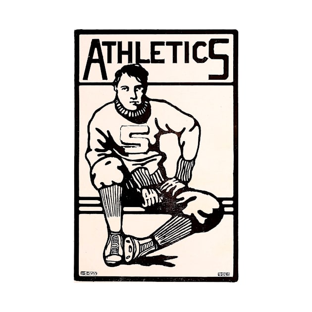 Vintage Athletics Football by pdpress