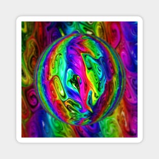 Rainbow Tie Dye Paint Magnet