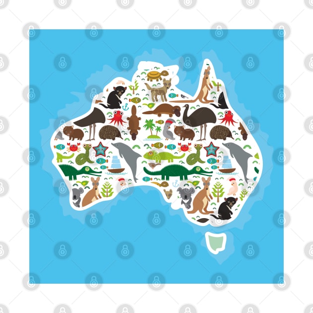 Map of Australia (5) by EkaterinaP