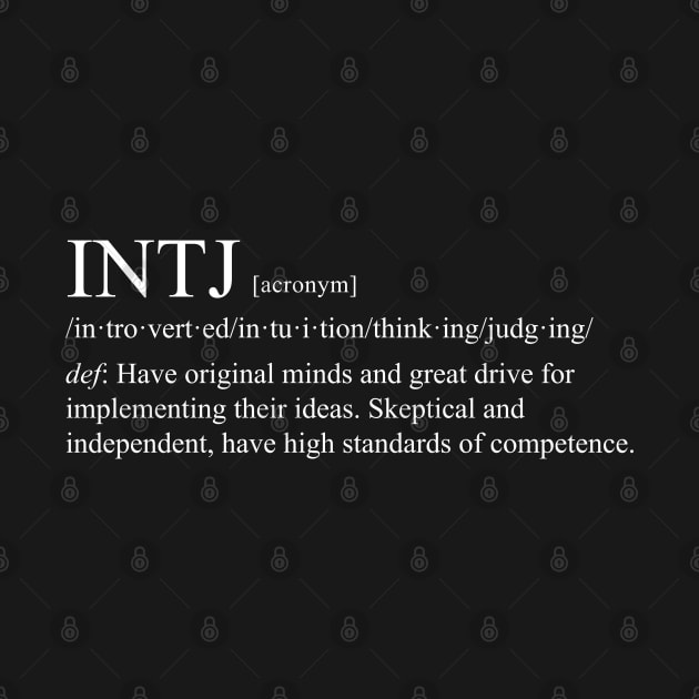 INTJ Personality (Dictionary Style) Dark by personalitysecret