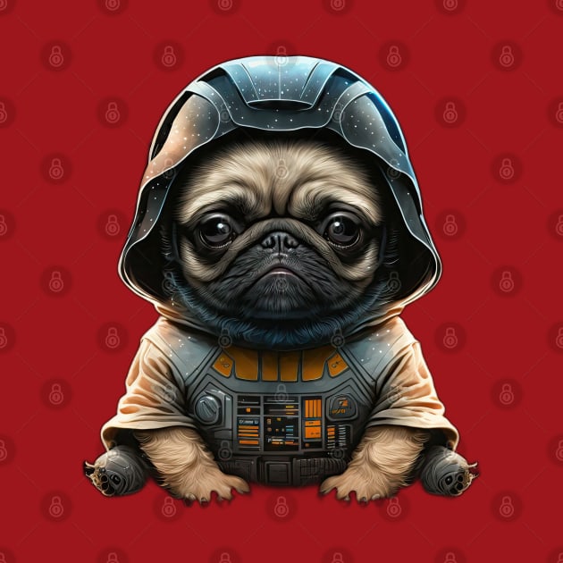 Pug Darth Sci fi Sith Helmet by EasyTeesy