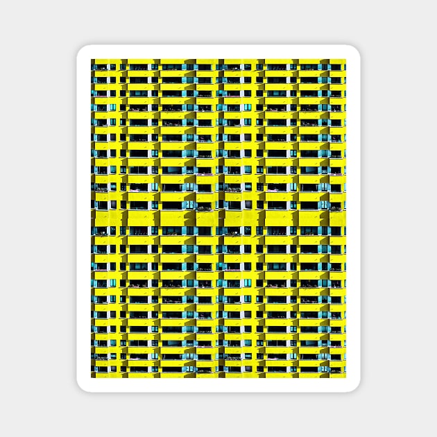 Apartment Building Brutalism Art 03 Magnet by GLITCH.HUB