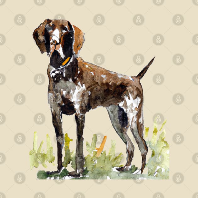 German Shorthaired Pointer Watercolor - Gift For Dog Lovers by Edd Paint Something