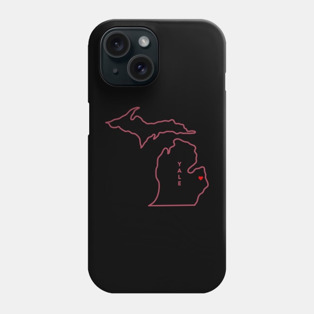 Yale MI Love (Red) Phone Case by TorrezvilleTees