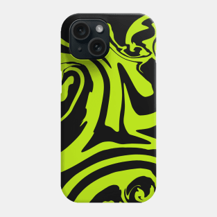 Spill - Lime Green and Black Phone Case