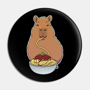 Capybara Spaghetti Bolognese Pin