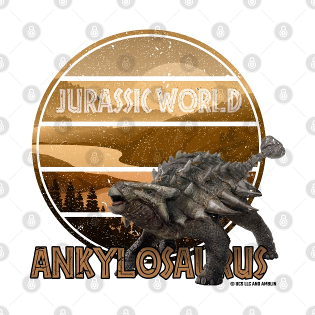 Jurassic Ankylosaurus Dinosaur Distressed Look by Jurassic Merch