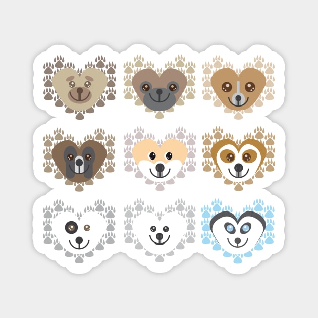 Spirit Animals: Dogs Magnet by lazynugu