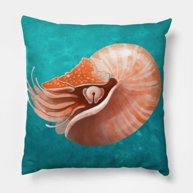 Chambered Nautilus Pillow by JFells