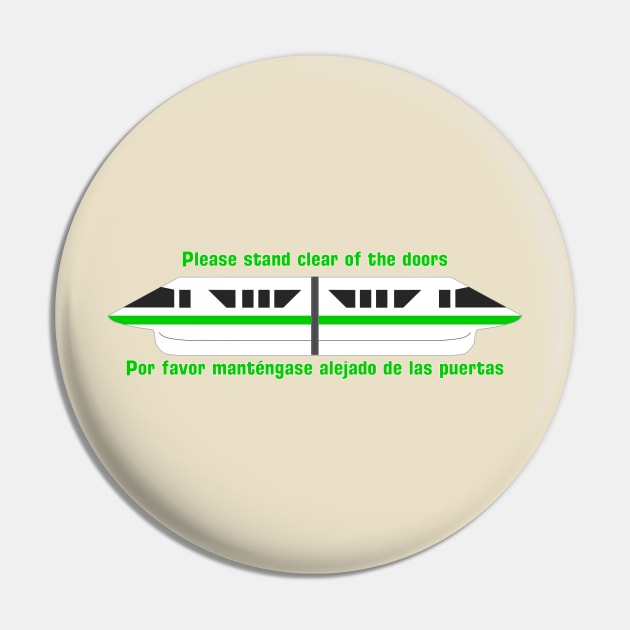 Please stand clear of the doors, Green Pin by bcrosby2011