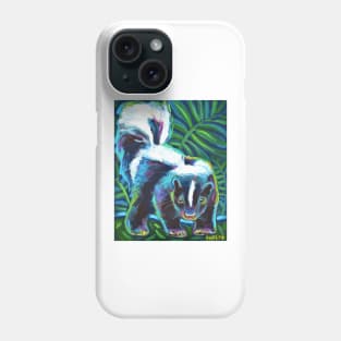 Colorful Skunk Art by Robert Phelps Phone Case