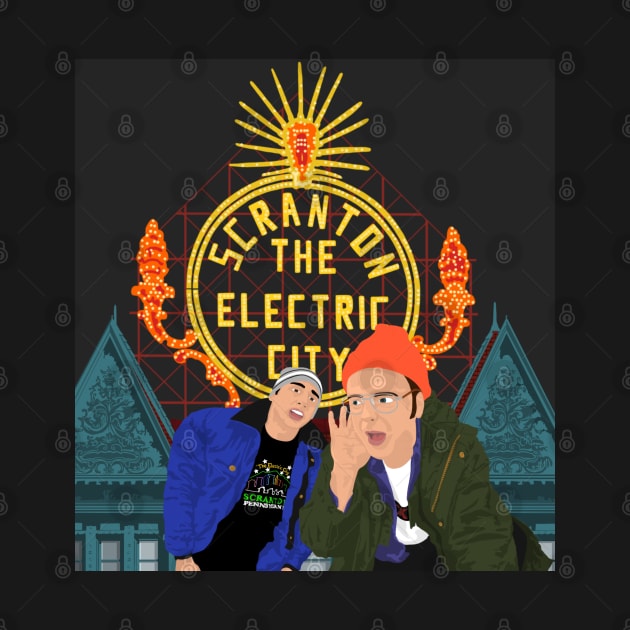 Lazy Scranton The Electric City by SteveMartzArt