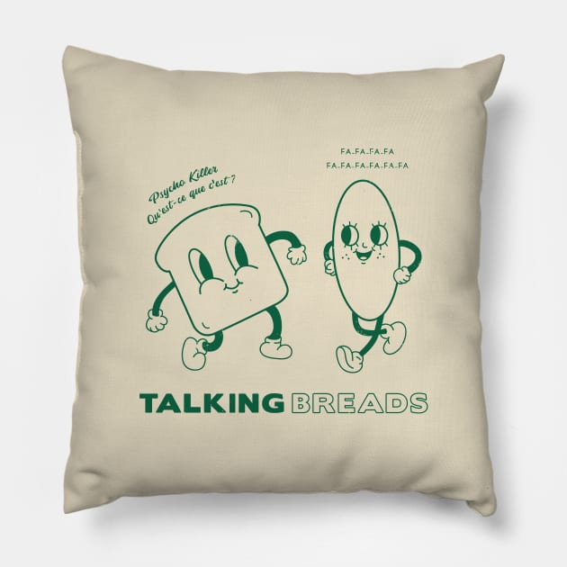 Talking Breads Pillow by pelicanfly